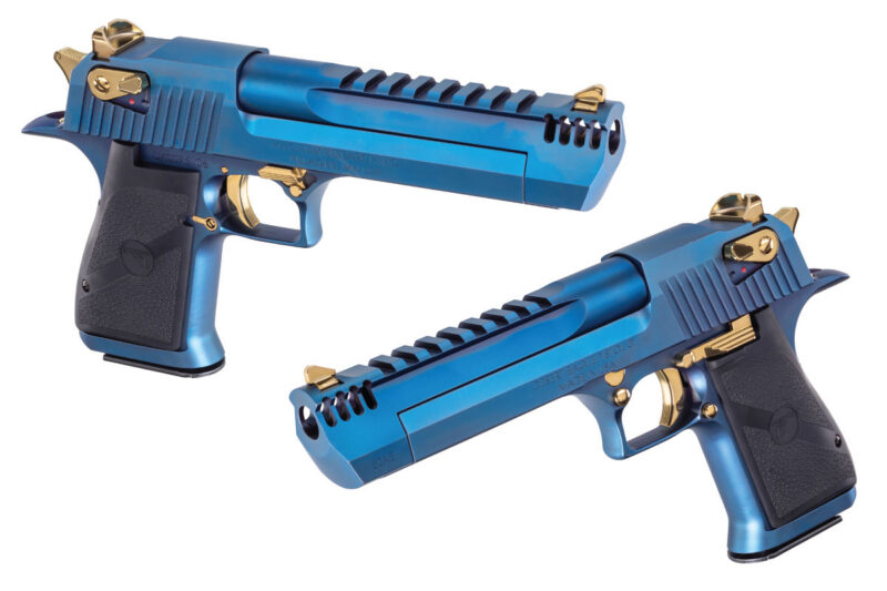 Magnum Research Desert Eagle .50AE Carbo Blue and Gold (DE50CBG) April Sweepstakes Image on GunBroker