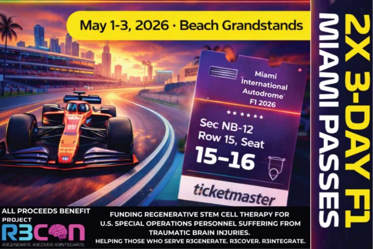 Bid on Formula 1 Racing Trip to Benefit Project R3con Exclusively on GunBroker.com