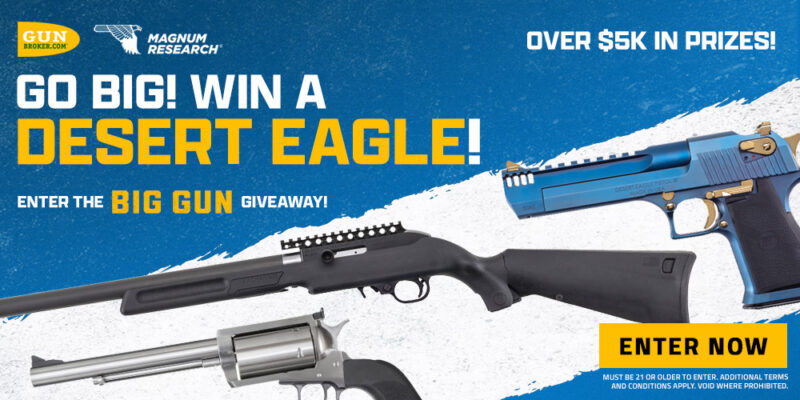 Win a Desert Eagle April Giveaway on GunBroker Banner Image