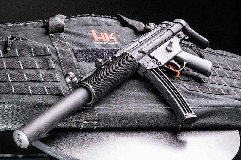 The HK MP5-22 platform is a rimfire version inspired by the iconic MP5-SD design.