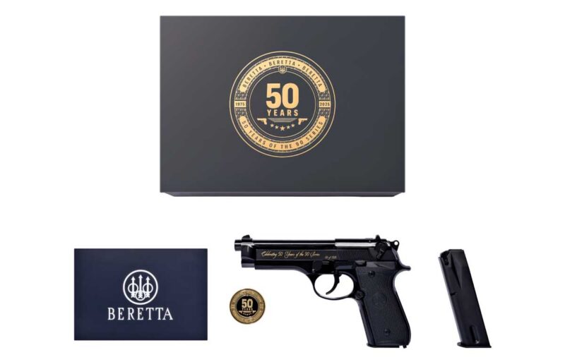 Beretta 92 SB 50th Anniversary Edition: Limited to 1,526 units worldwide, celebrating five decades of the iconic 90 Series.