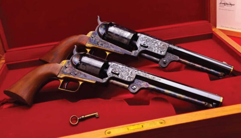 Alvin White Factory Engraved Colt 2nd Gen 1851 Navy & Dragoon Set