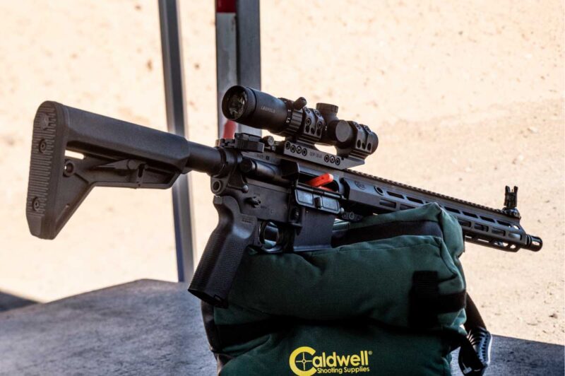 Magpul MBUS Pro metal flip-up sights enhance durability and reliability on the Colt M4 EPR II Pro platform.