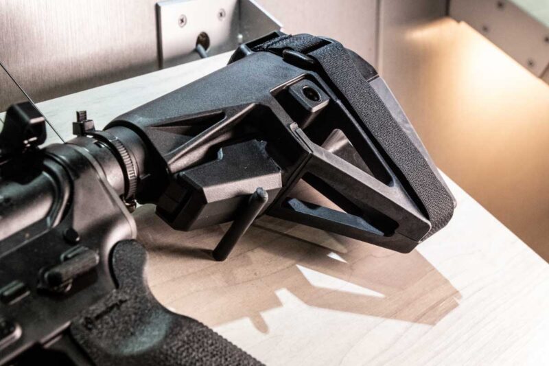 Factory pistol brace improves handling and stability on the new Colt M4 and M5 pistol lineup.