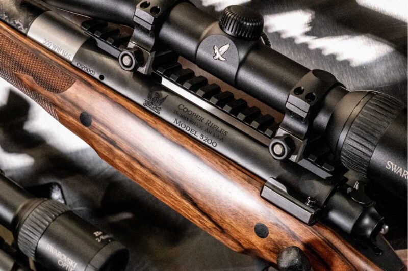 Cooper Rifle 5200 receiver with Picatinny scope mounting options installed.
