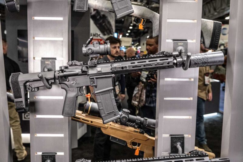 Full-length Picatinny rail allows optics and accessories on the Springfield SAINT Victor pistol.