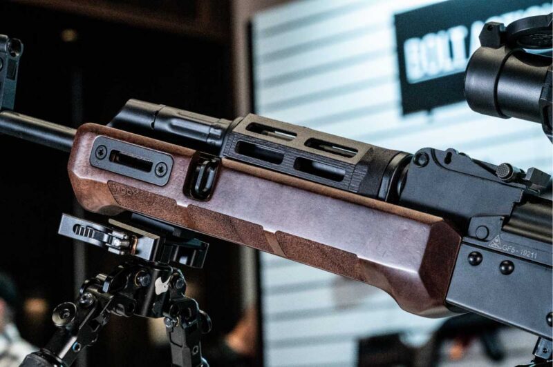 WOOX FORTY SEVEN Woody Stock AK furniture upgrades classic rifle styling with premium walnut wood and modern M-LOK functionality.