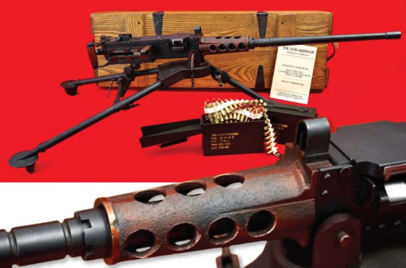 Tippmann 50HB .22 Magnum miniature M2HB machine gun, one of a limited production run of collectible replicas.