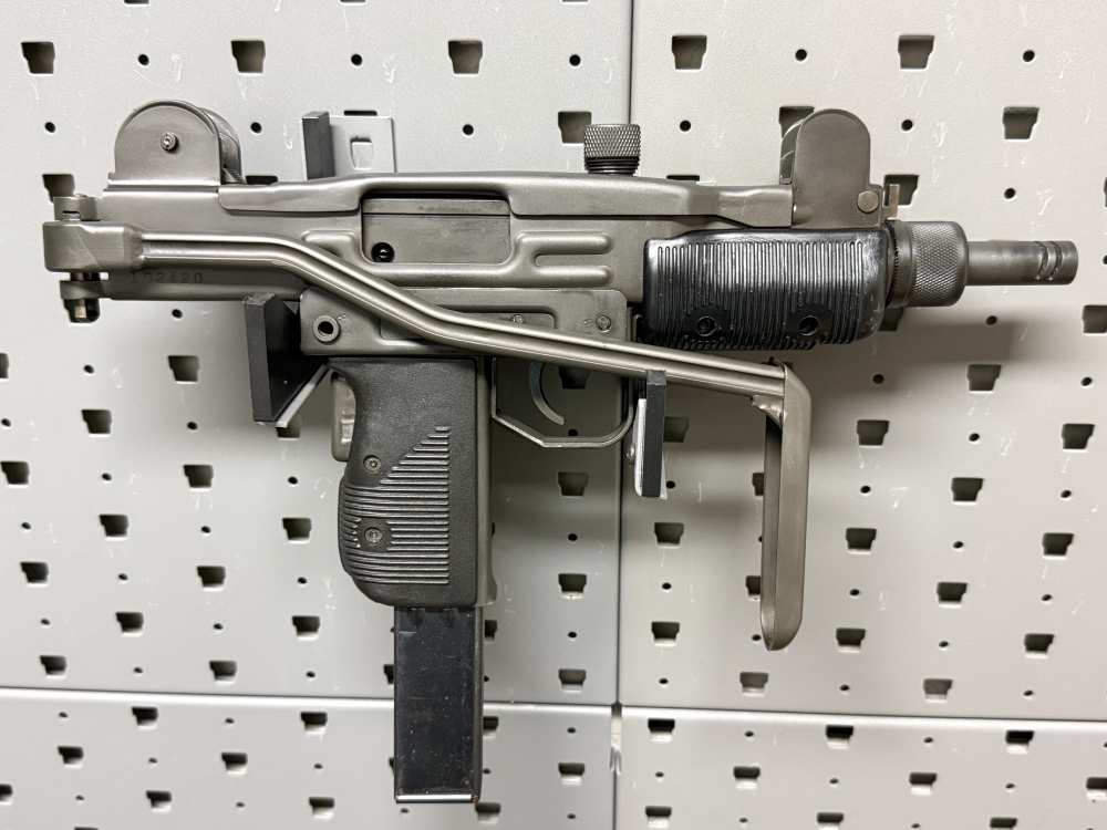 Group Industries / Vector Mini Uzi 9mm SMG with side-folding stock, a compact and highly sought-after transferable platform.