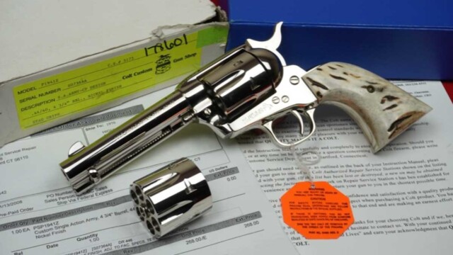 1995-Colt-Custom-Shop-SAA-Nickel-4-3-4-.44-40-Dual-Cylinder_Factory-Stags_featured