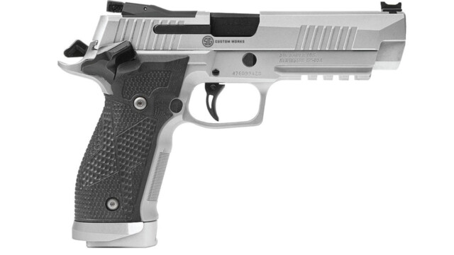 Sig Sauer P226 X5 Stainless Steel Frame with Black Piranha Grip Color