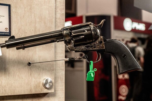 Taylor's Firearms TC9 9mm revolver single action trailblazer series with two-piece black checkered grip